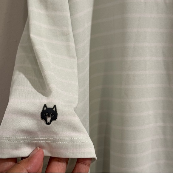 Greyson Men’s XL Mint Green Striped Polo Golf Shirt Casual Athletic Performance - Picture 5 of 8